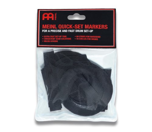 Meinl Cymbals Quick Set Markers - 70 pieces for marking the position of your Setup Hardware - Drum Kit Accessories - Black (MQSM)