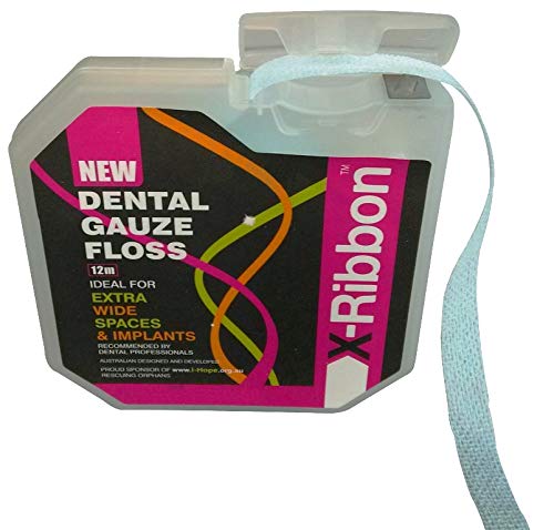 iDontix X-Ribbon Dental Gauze Floss 12 m (Pack of 1) ROLL