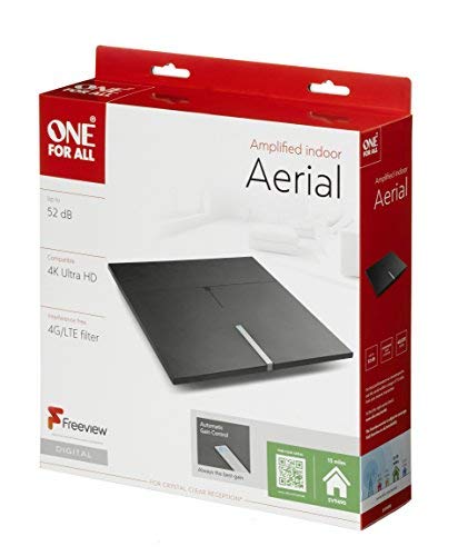 One For All Amplified Indoor Digital TV Aerial, Ready to receive Freeview and Analogue TV Signals within a range of 15 miles - Image 3