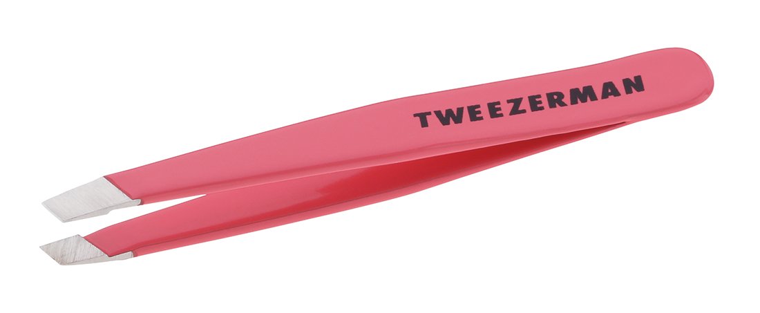 Tweezerman Mini Slant Tweezer, Geranium, Coral