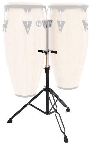 LP Latin Percussion Congaständer Aspire Slide Mount Double für LP Congas, leicht, höhenverstellbar, einfache Montage