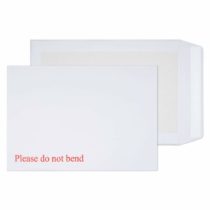 Blake Purely Packaging C4 (A4) 324 x 229 mm Board Back Pocket Peel & Seal Envelopes (3266) White - Pack of 125
