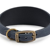 Ancol Timberwolf Whippet Leather Dog Collar Blue. To fit neck , 30-34 cm