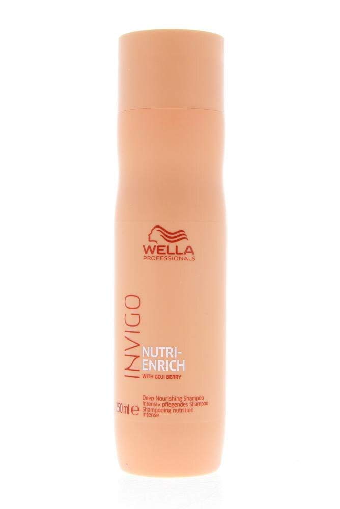 Wella Professionals Professional Hair Care, Invigo Nutri-Enrich Shampoo for Dry Damaged Hair Deeply Nourishing Shampoo 250ml