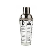 KIKKERLAND 16 oz Recipe Cocktail, Clear/Silver