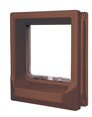 Zolux Cat Flap with 4 Magnetic Positions for Cats Brown