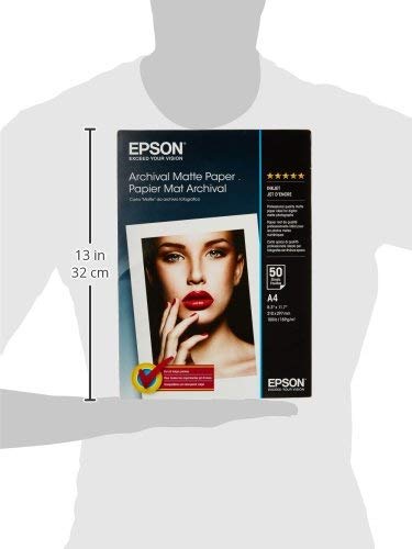 Epson C13S041342 Archival Matte Paper, A4, 210 x 297mm, 189 g/m2, 50 Sheets, White - Image 3