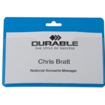 Durable 999108003 Security/Visitor Badge without Clip - Blue (Pack of 50)