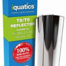 iQuatics T5/T8 Aluminium Reflector-Increased output by up to 100%, 54W T5 / 38W T8, Single