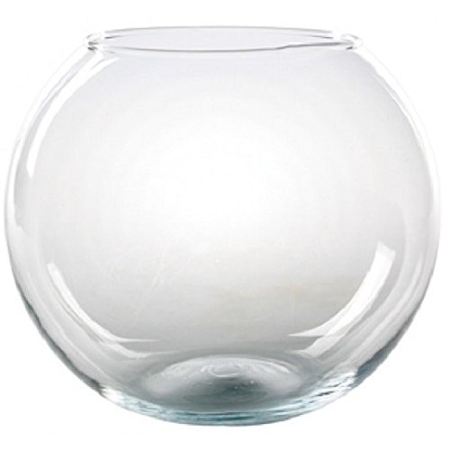 Amtra Crystal Globe - Fishbowl in transparent glass, Goldfish Aquarium, hand blown, 30 CM, Clear