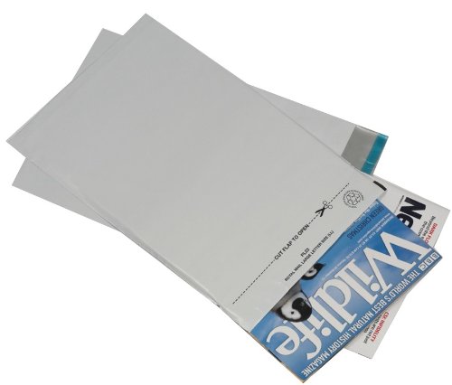 GoSecure Envelope Lightweight Polythene 440x320 mm Opaque (Pack of 100) PB11126, White,Grey, 440mm x 320mm