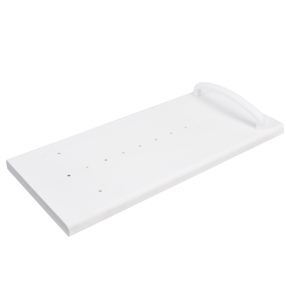 NRS Healthcare Myco Adjustable Bath/Shower Board, 66 - 76 cm with Handle, White