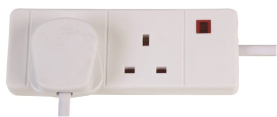 Pro Elec pl15152 2 Gang 3 m Extension Lead - White