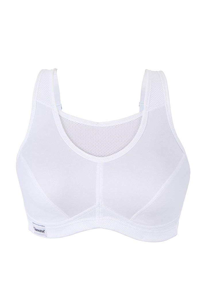 Glamorise No-Bounce Camisole Sports Wirefree Bra 1066 (Women's & Women's Plus) White, 42C - Image 4