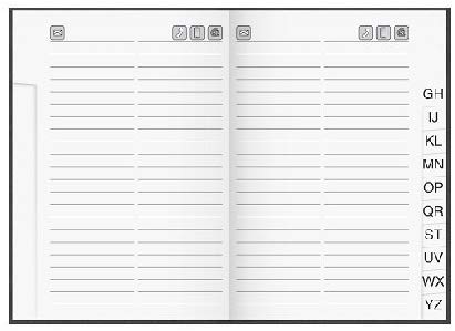 Brunnen Schuppen Telephone Register Address Book 384 Soft Cover 210 x 148 x 10 mm Black - Image 2