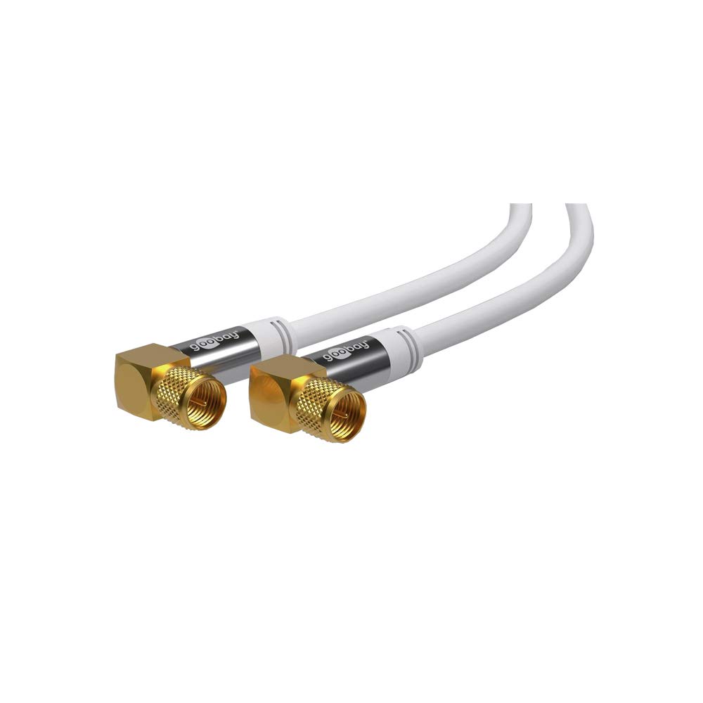 Goobay 70483 SAT Antenna Cable, 135 dB, 4x Shielded, White, 2m Length, (2M) EU - Image 2