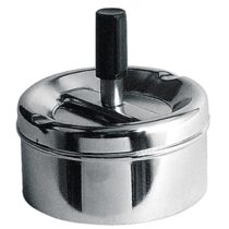 Premier Housewares 305204 Ash Tray Small Silver Outdoor Ashtray Chrome Outdoor Ashtray with Lid for Cigarettes Fancy Ashtray Garden Ashtrays For Cigarettes