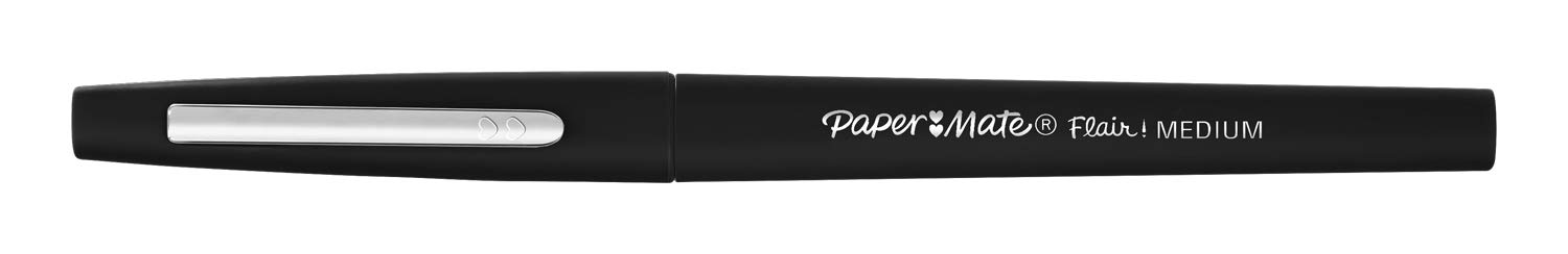 Paper Mate Flair Felt Tip Pens, Black, 1 count (Pack of 12) - Image 2