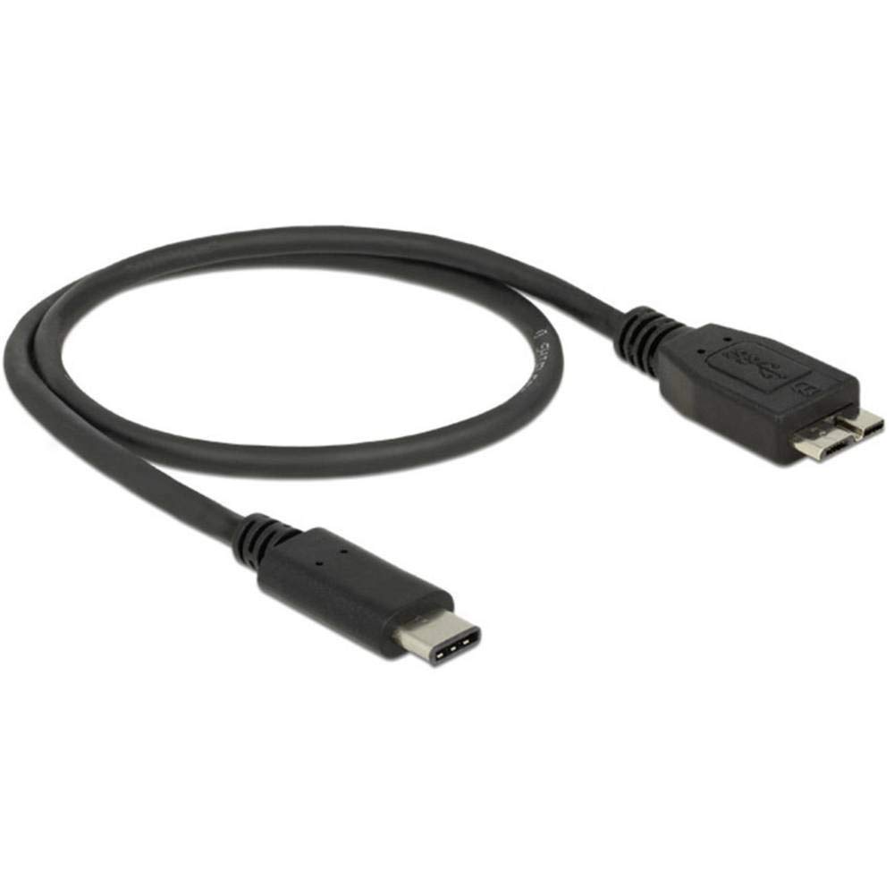 DeLock Cable USB 3.1 Gen 2 USB Type-C Male to USB Micro-B Male, 0.5 m, Black, 50cm - Image 2