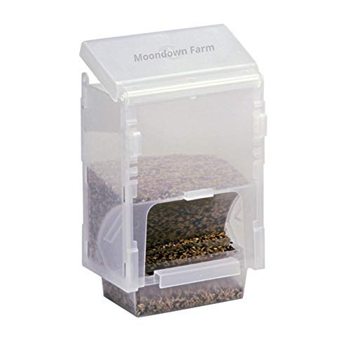 Moondown Farm Seed Hopper for Canary, Finch Bird Cage Internal/External