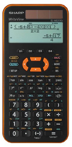 Sharp EL W531XG Orange, Taschenrechner