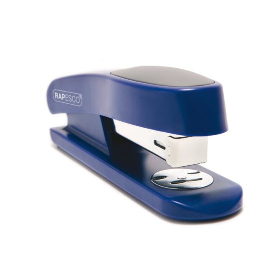 Rapesco RR7260L3 Sting Ray Half Strip Stapler - 20-Sheet Capacity - Blue - Image 2