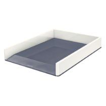 Leitz A4 Letter Tray, White/Grey, WOW Range, 53611001