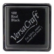 Versacraft vks-182 25 x 25 mm Small Fabric Cube Inkpad, Real Black