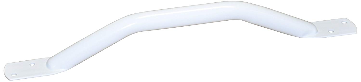 Aidapt White Safety Outdoor Indoor 24" (600mm) Easy Grip Coated Steel Grab Bar Rail Support Aid