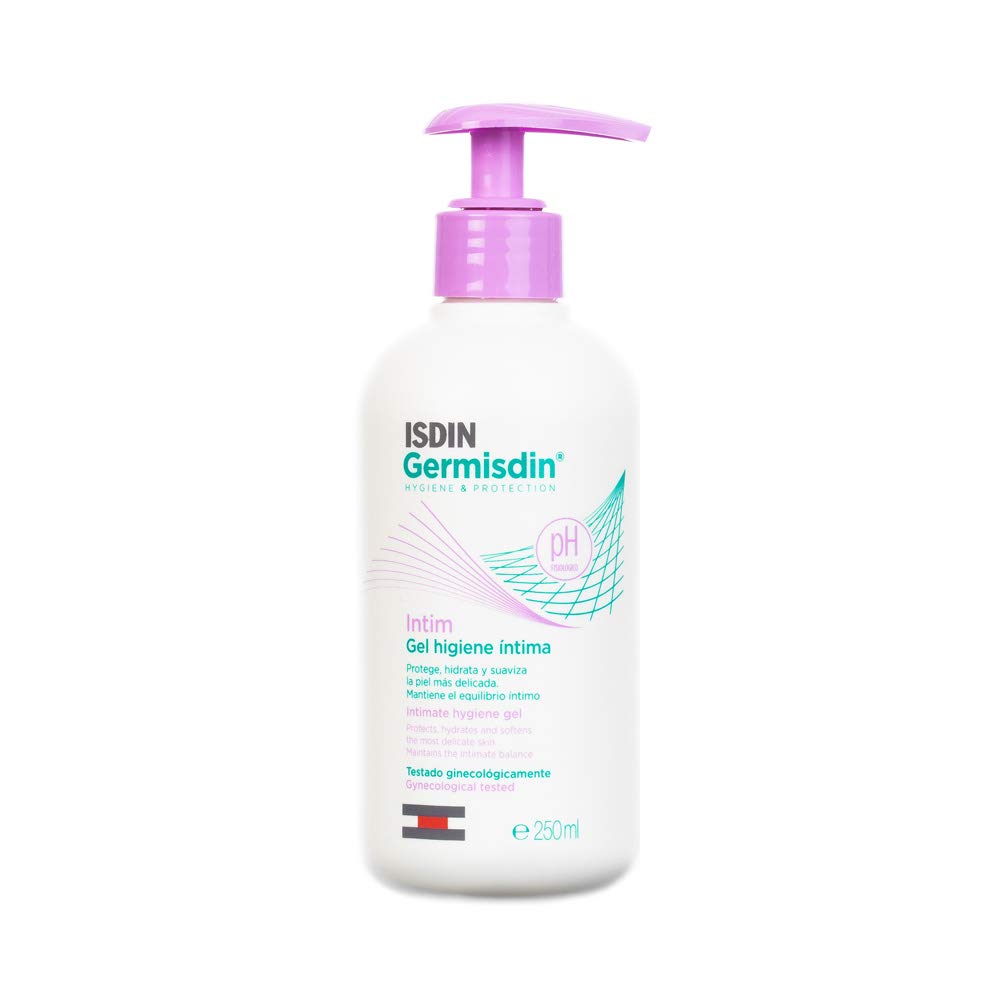 ISDIN Germisdin Intimate Hygiene Daily Gentle Gel 250ml, Black, 250 ml (Pack of 1)