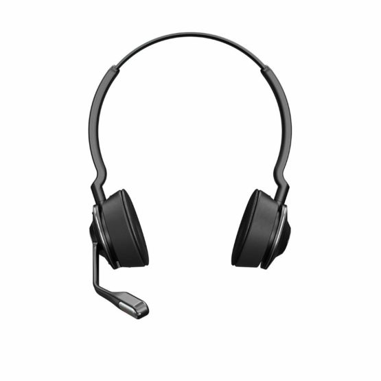 Jabra Engage 65 On-Ear DECT Stereo Headset - Skype For Business Certified Wireless Headphones with Advanced Noise Cancellation for Deskphones and Softphones – Black – UK Version