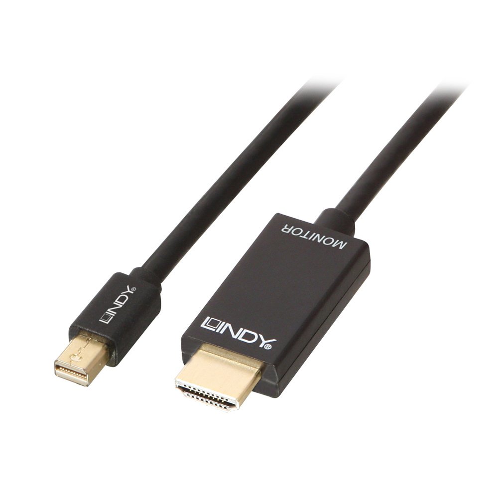LINDY 2m Mini DisplayPort to HDMI 10.2G Cable, Black