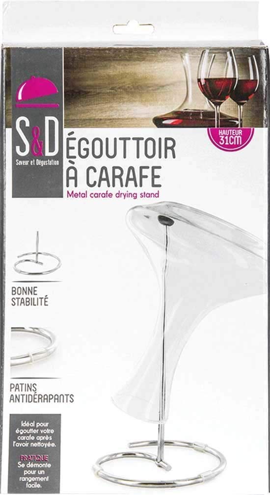 COOK CONCEPT Saveur et Degustation KV7083 Silver Decanter Dryer - 16.8 x 16.8 x 32.2cm - Steel/Chrome/Metal - Image 3
