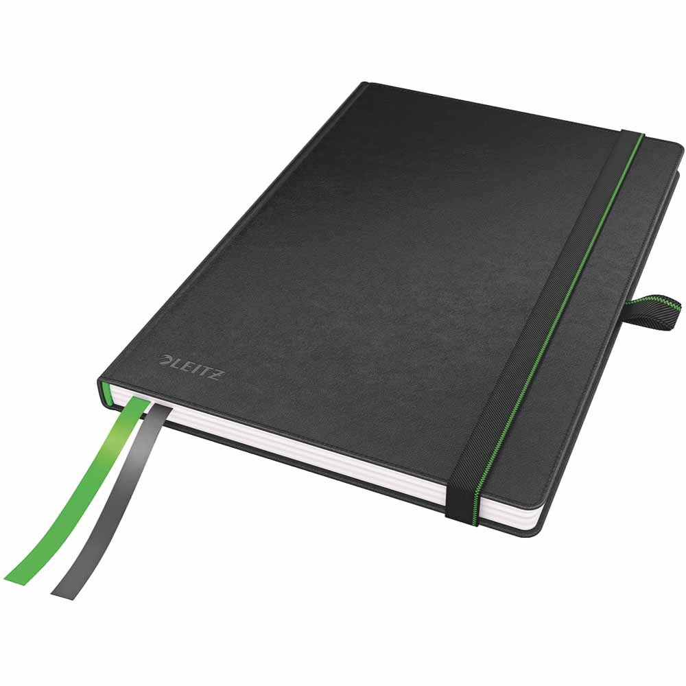 Leitz Complete Notebook A5 Lined, 160 Pages, 80 Sheets, Hardcover, 100 g/m² Paper FSC Certified, Fastener, Bookmark, Pen Loop