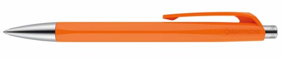 Caran Dache Ballpoint Pen, Orange, with SwissRide Blue Medium Cartridge