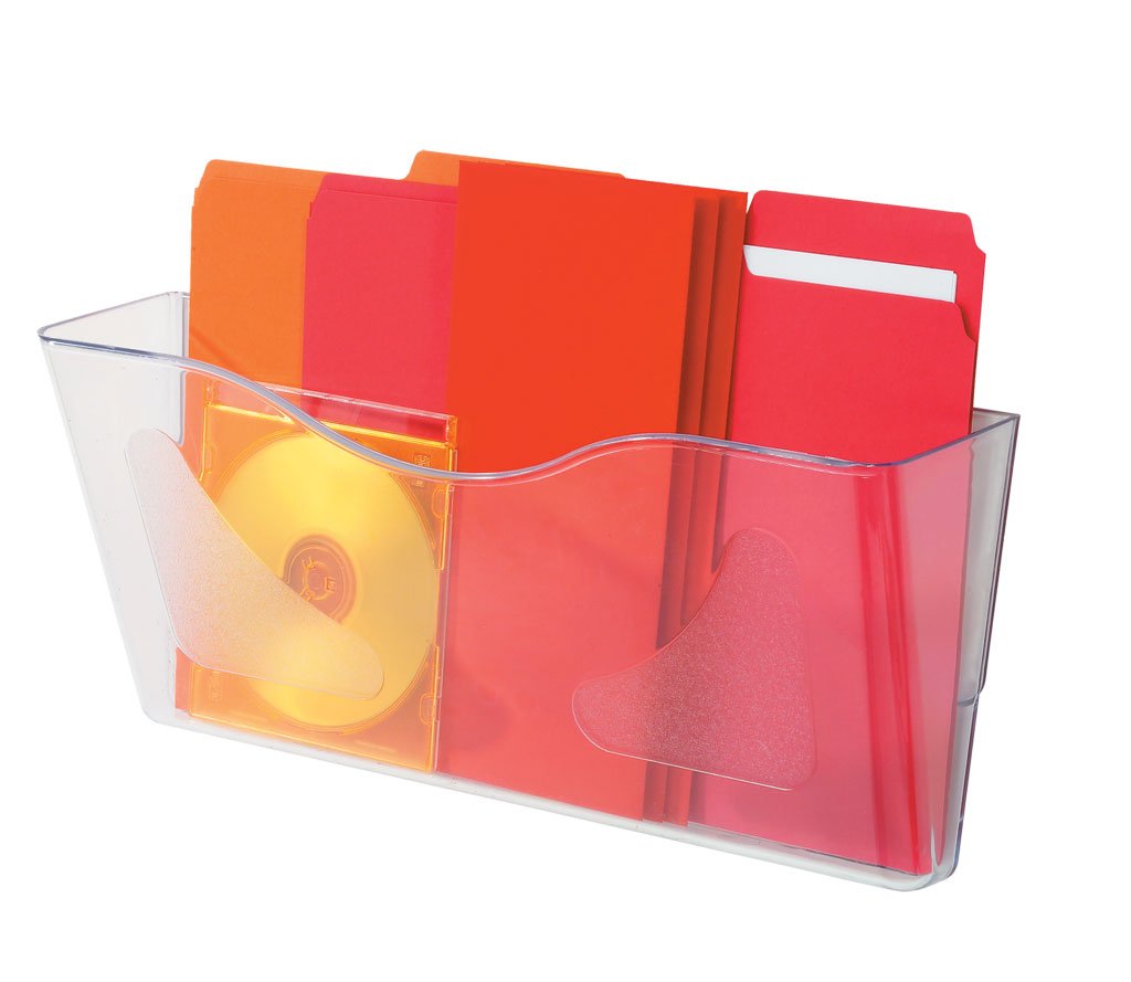 Deflecto A4 Wall Mounted Magazine File Holder, Perfect for Folders Files, Mails & Brochure