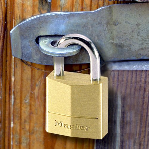 Master Lock 120EURD Small Key Padlock with Brass Body, Gold, 3,4 x 2 x 1 cm, 2 cm - Image 2