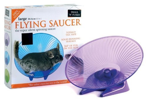 Sharples Flying Saucer Exercise Wheel, 30.4cm Purple/Blue or Green (Assorted Colours), Purple/Blue or Green (Assorted), Large 30.4 cm
