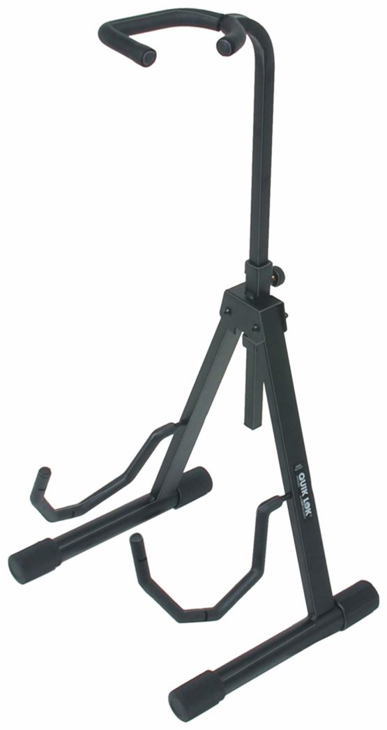 Quik Lok QL/692 Single Guitar Stand with Adjustable Height Neck Rest - Black