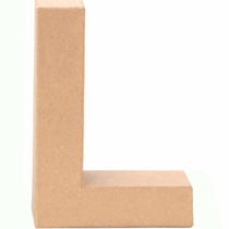 Glorex Cardboard Letter L, Natural L