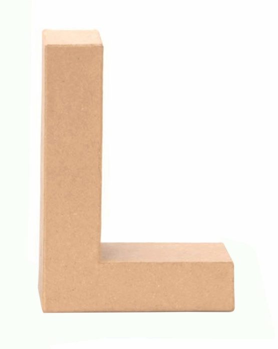 Glorex Cardboard Letter L, Natural L