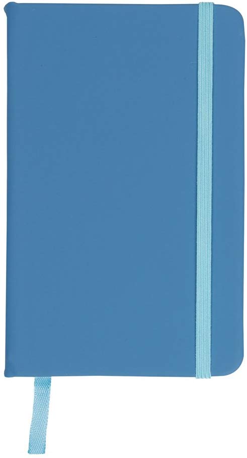 eBuyGB A5 Coloured Hardback Lined Paper Notebook, Light Blue