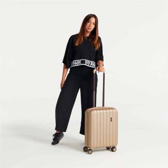 Movom Wood Beige Cabin Suitcase 40 x 55 x 20 cm Rigid ABS TSA Lock 38 Litre 2.9 kg 4 Double Wheels Hand Luggage - Image 3