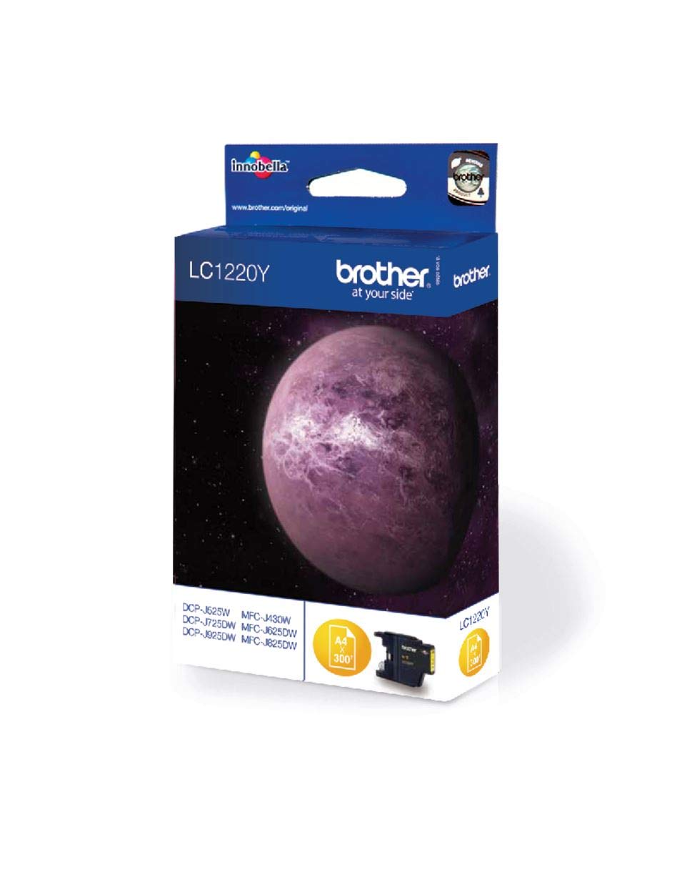 Brother LC-1220Y Inkjet Cartridge, Yellow, Single Pack, Standard Yield, Includes 1 x Inkjet Cartridge, Brother Genuine Supplies - Image 2