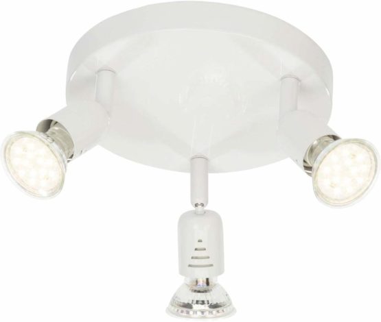 Brilliant Loona G28834 AG/05 LED Ceiling Light with 3 Lights 3 W GU10 White Metal