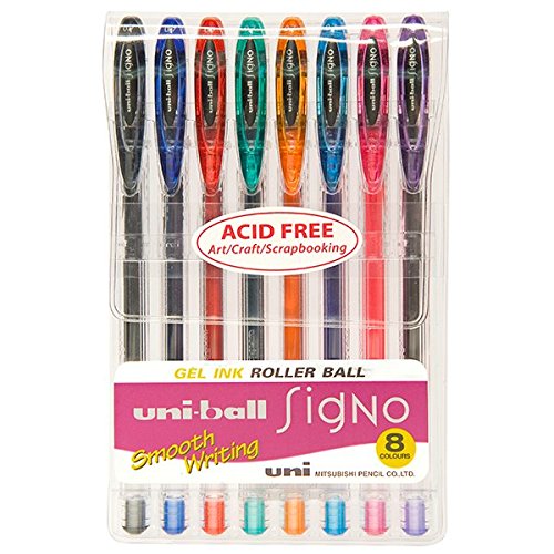 Uni-Ball 945288 UM-120 Set of 8 Pens, multicolored, 8 count (Pack of 1)