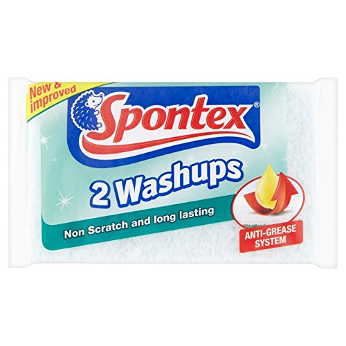 Spontex Non Scratch Washups Sponge Scourers - Pack of 6, Total 12