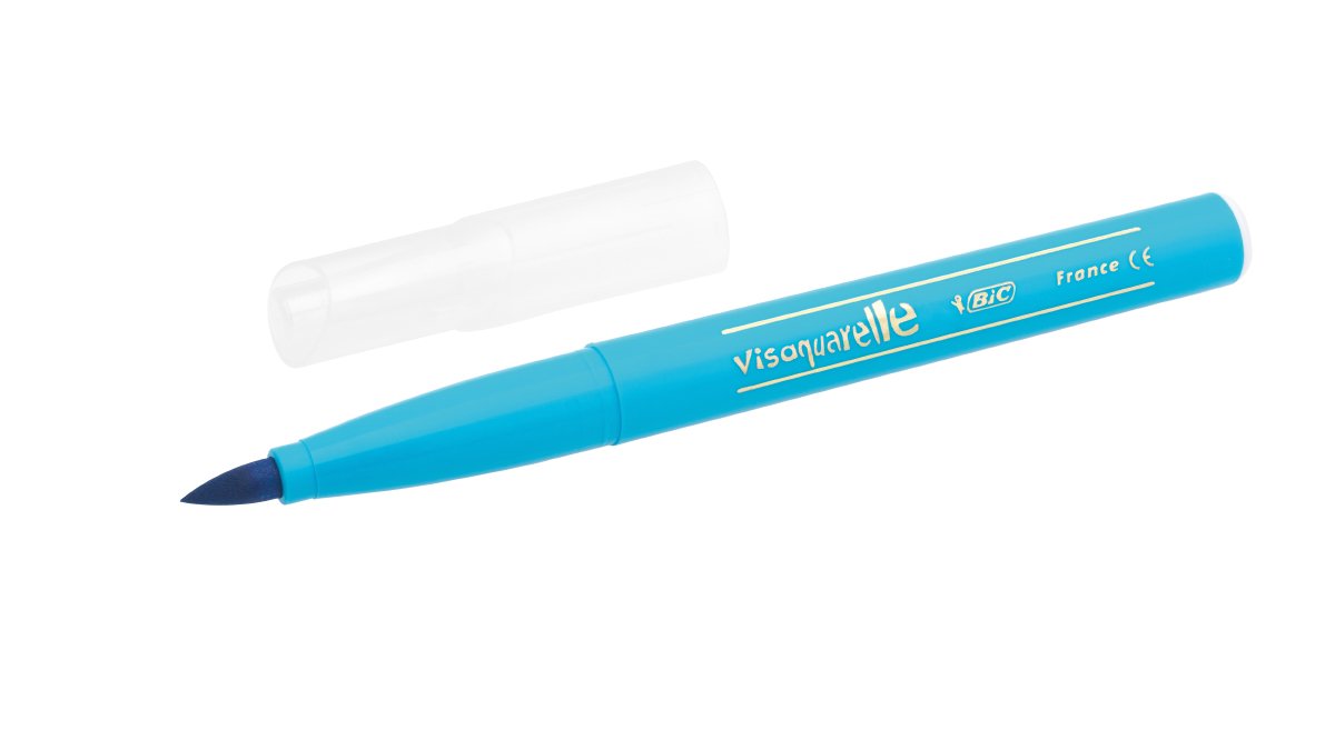 BIC KiDS Visaquarelle Brush Felt Pens (Pot x 18), Multi, 1 count (Pack of 18) - Image 4