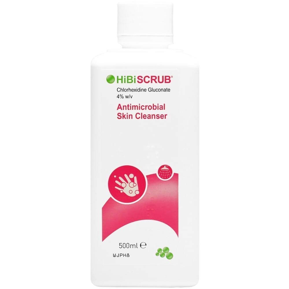 Hibiwash Antimicrobial Skin Cleanser Bottle 500 ml, White, 500 ml (Pack of 1)