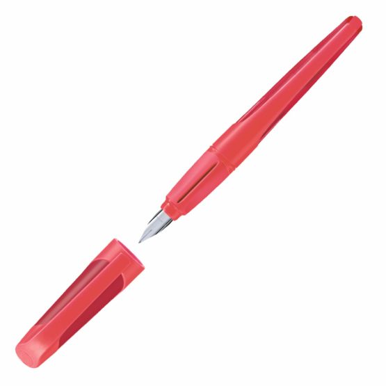 Ergonomic School Fountain Pen - STABILO EASYbuddy A Nib Coral/Red - Image 3